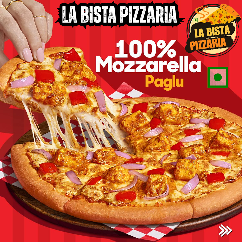 100% vegetarian pizza box